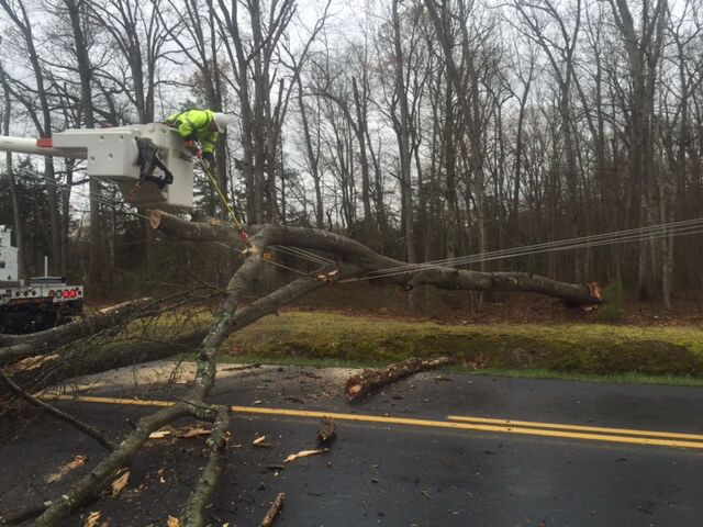 Responding to a downed line