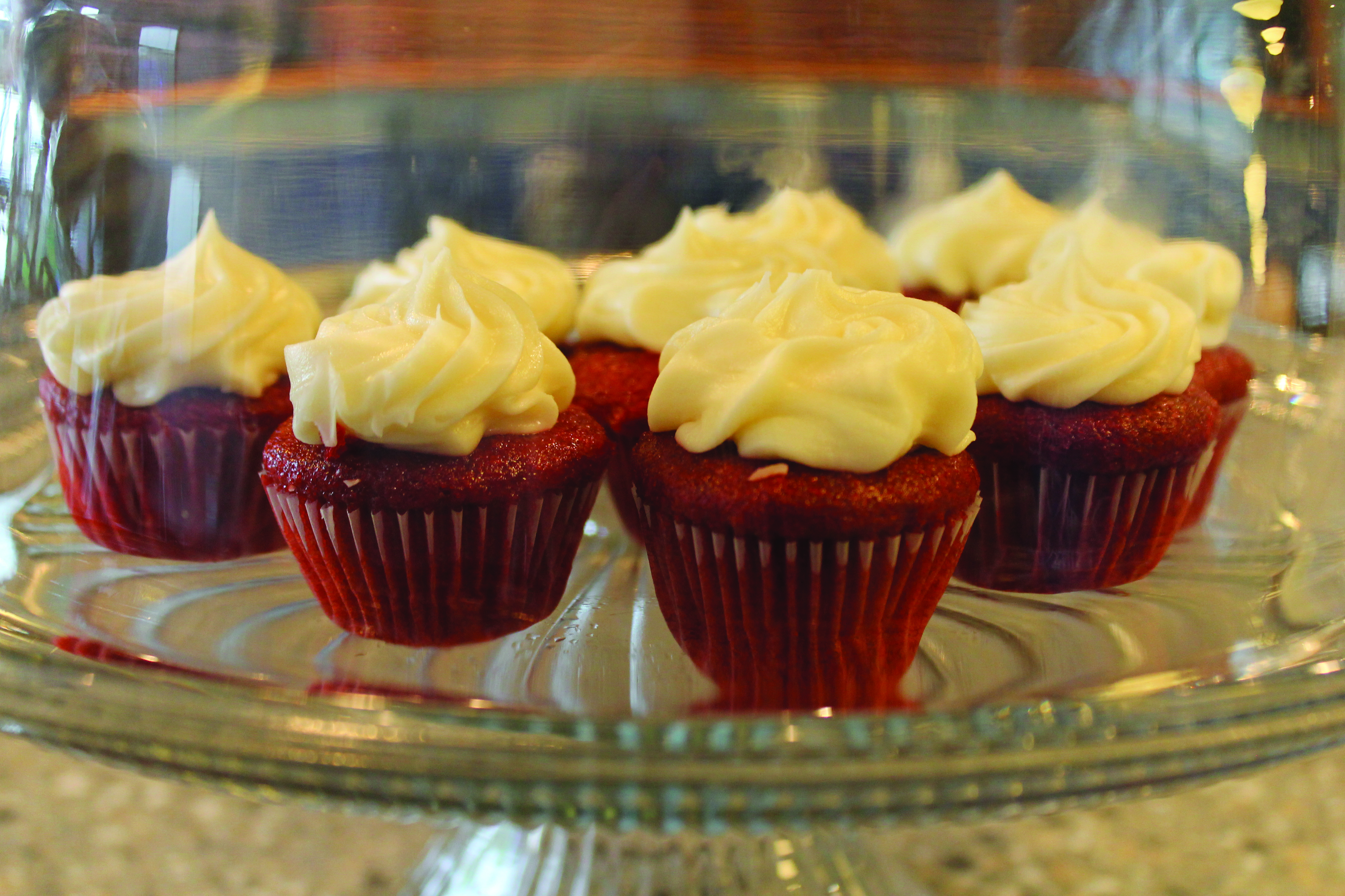Cupcakes and cookies are also available.
