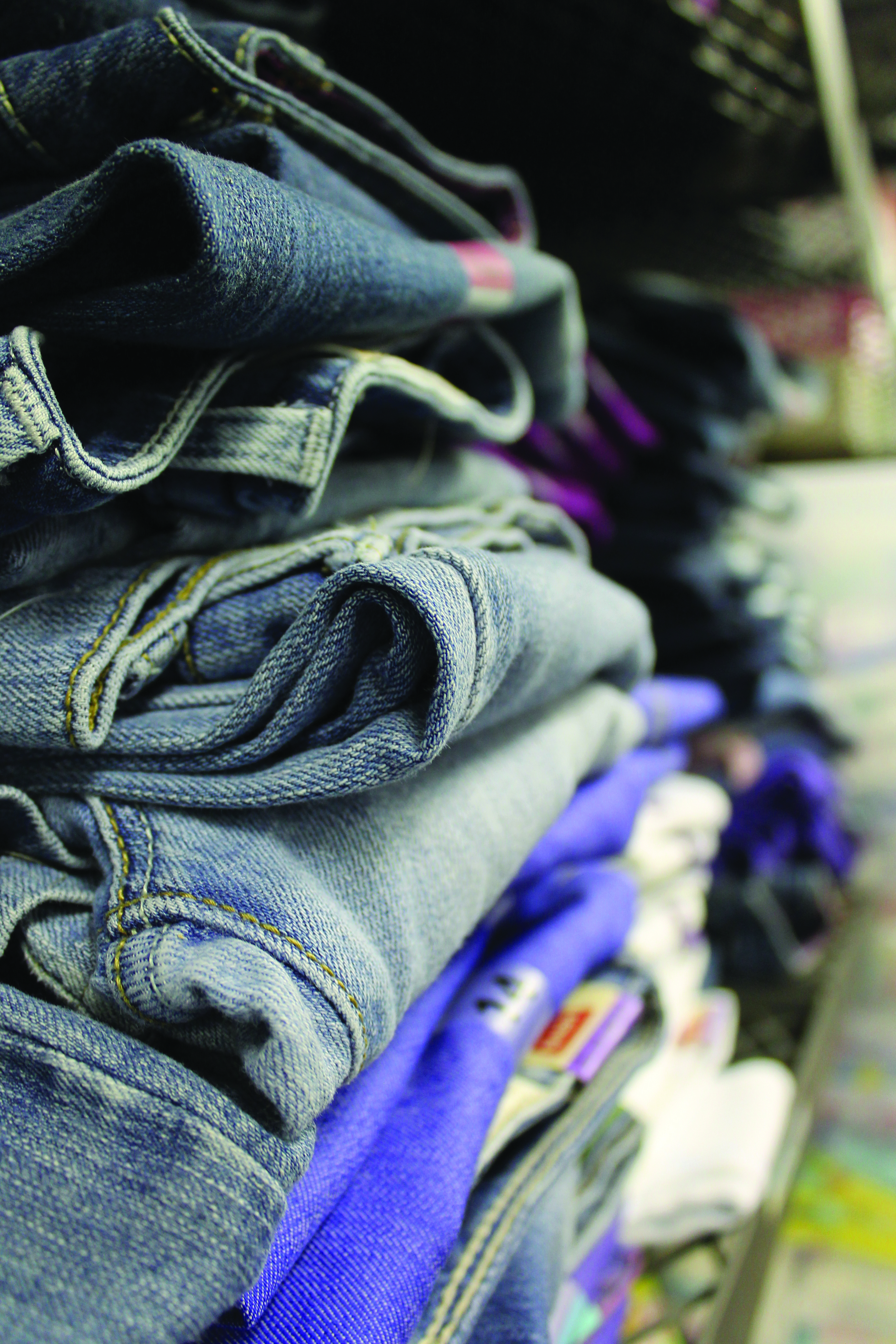 The organization is always in need of jeans, especially smaller sizes.