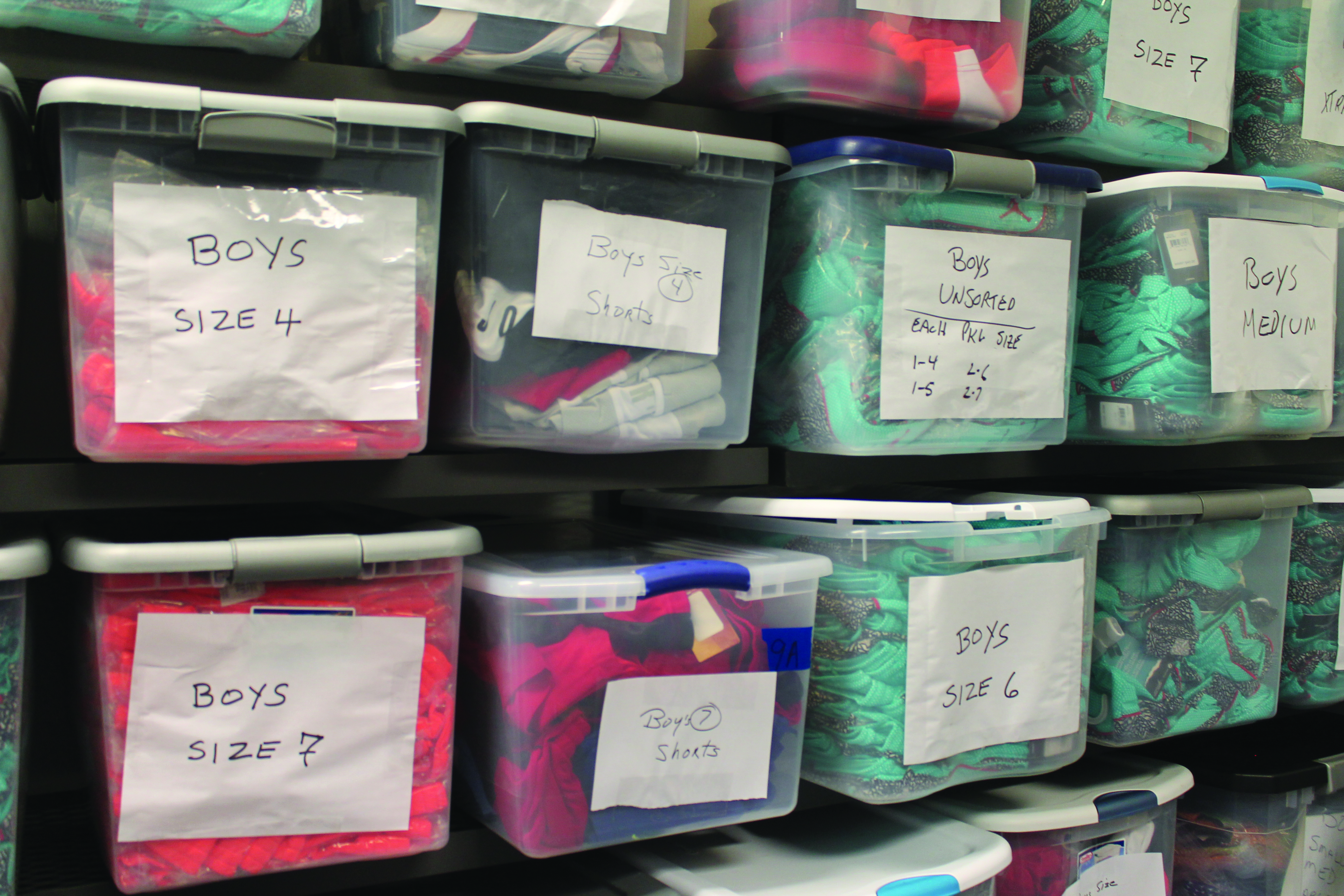 17,000 pieces of clothing have been distributed over the last year.