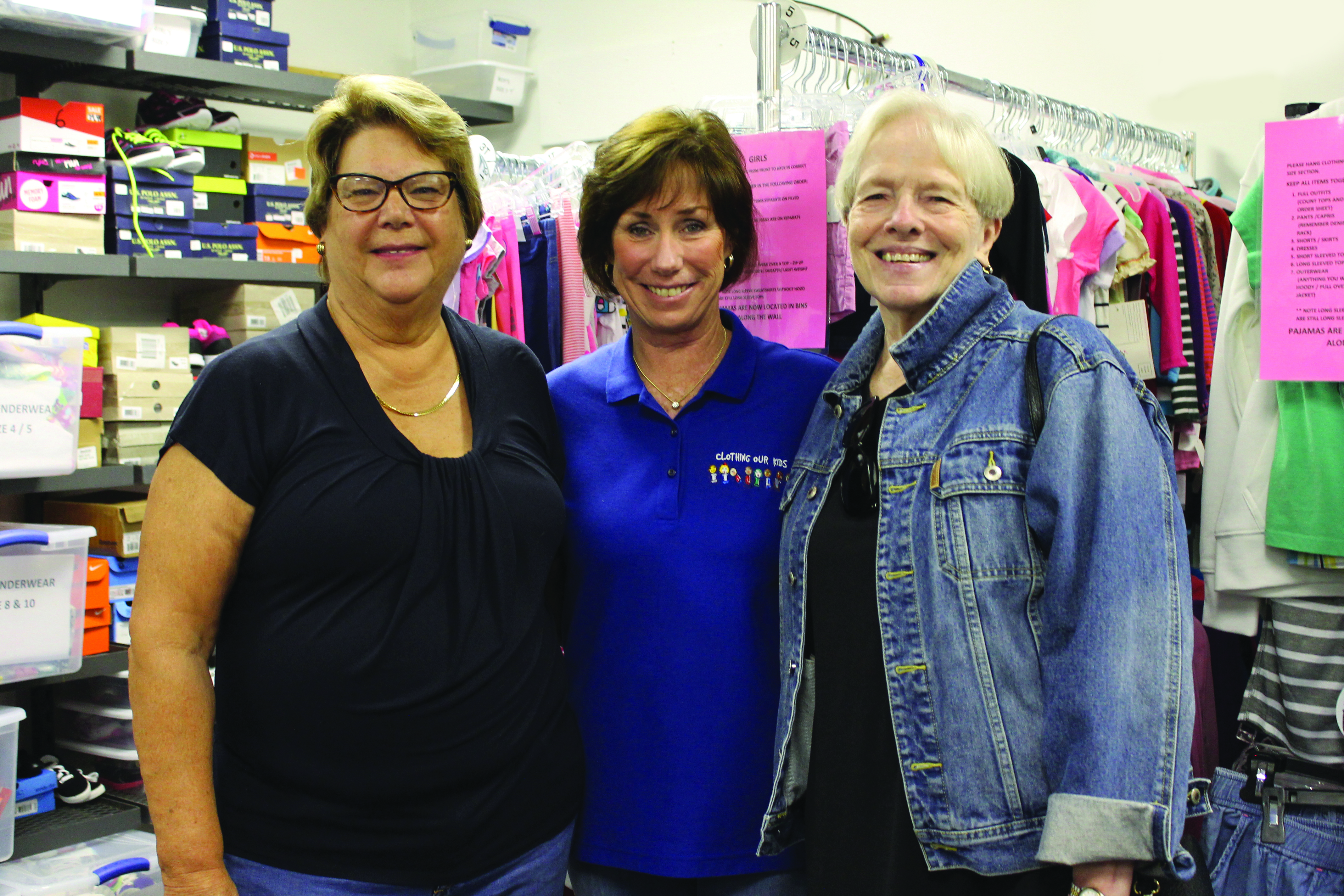 Founder Mary Rio, and volunteers Karen Borges and Kathleen Blouin.