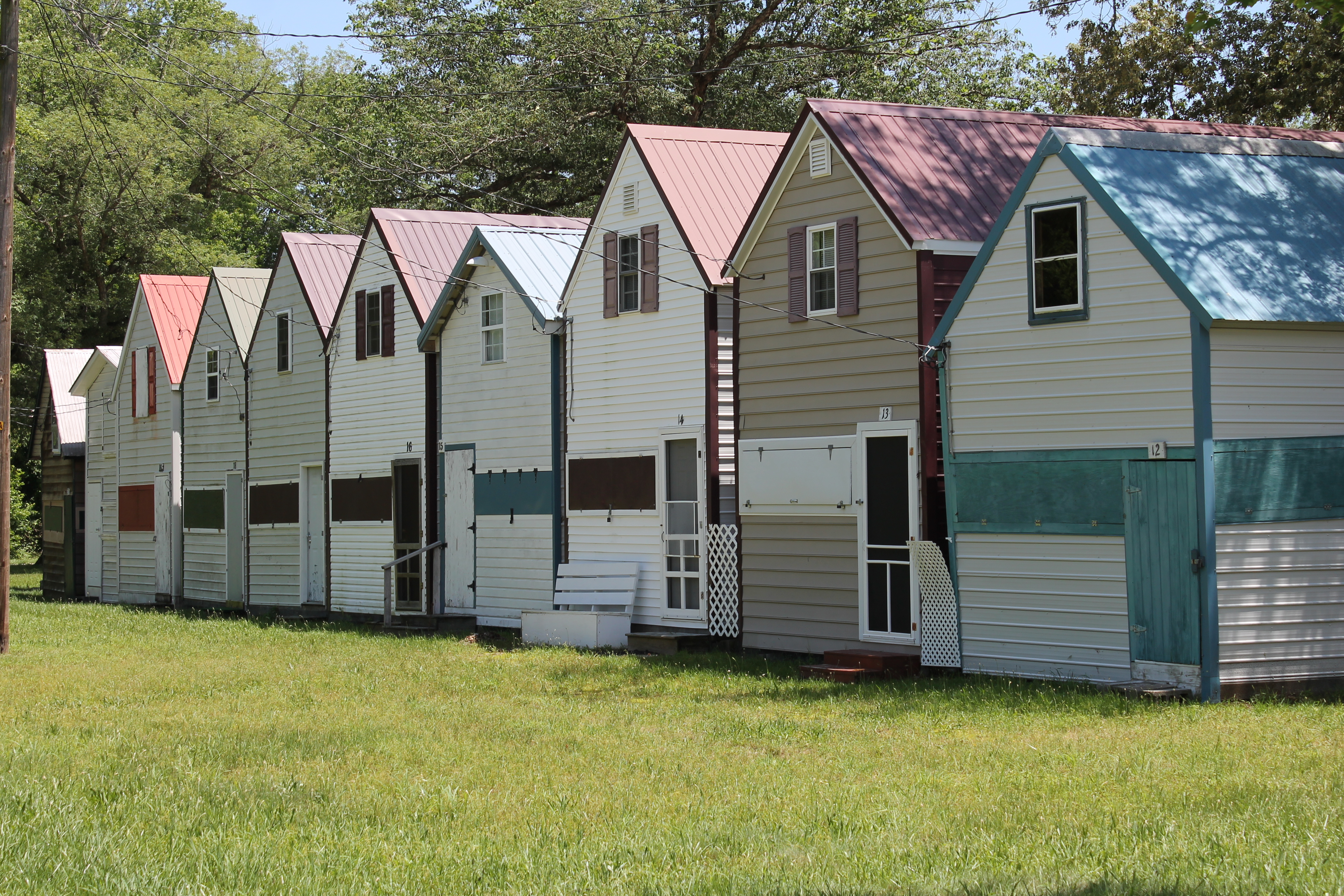 For the twelve days of Carey's Camp, many attendees live in small cottages generally referred to as "tents."
