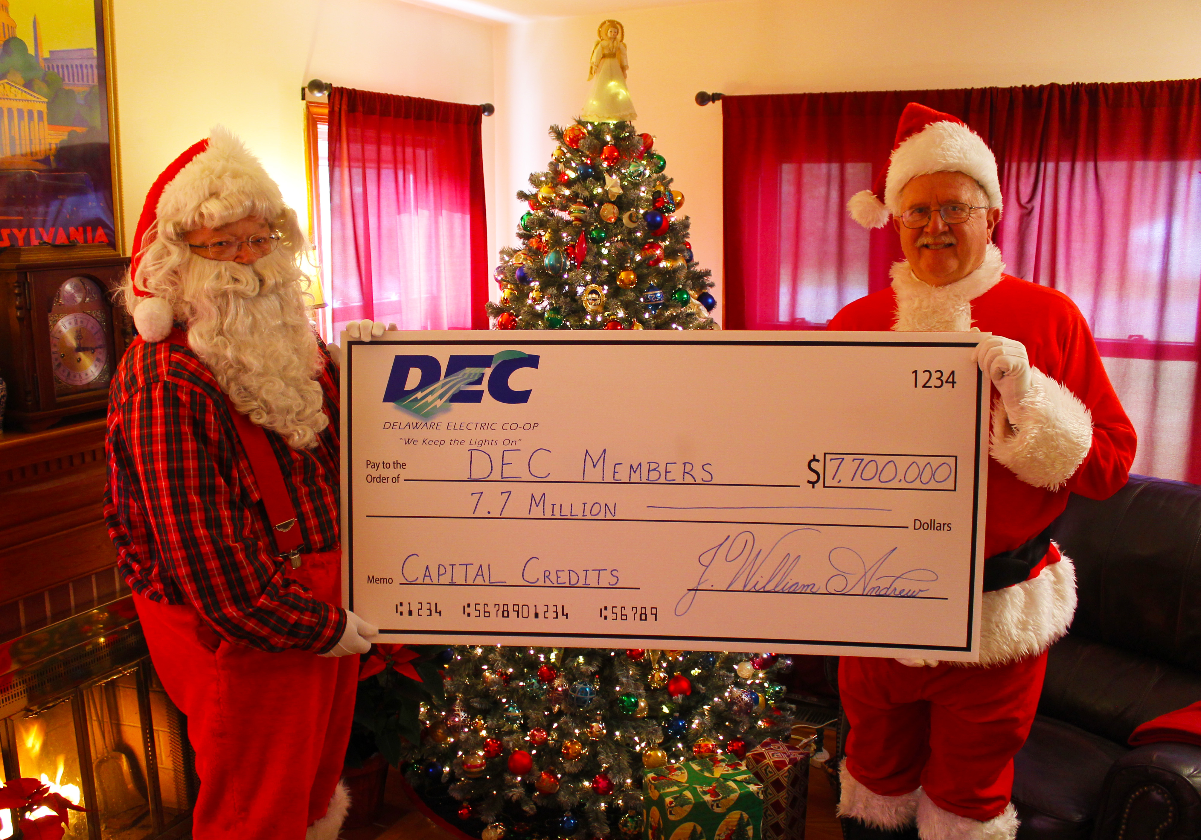 Santa and DEC CEO Bill Andrew 