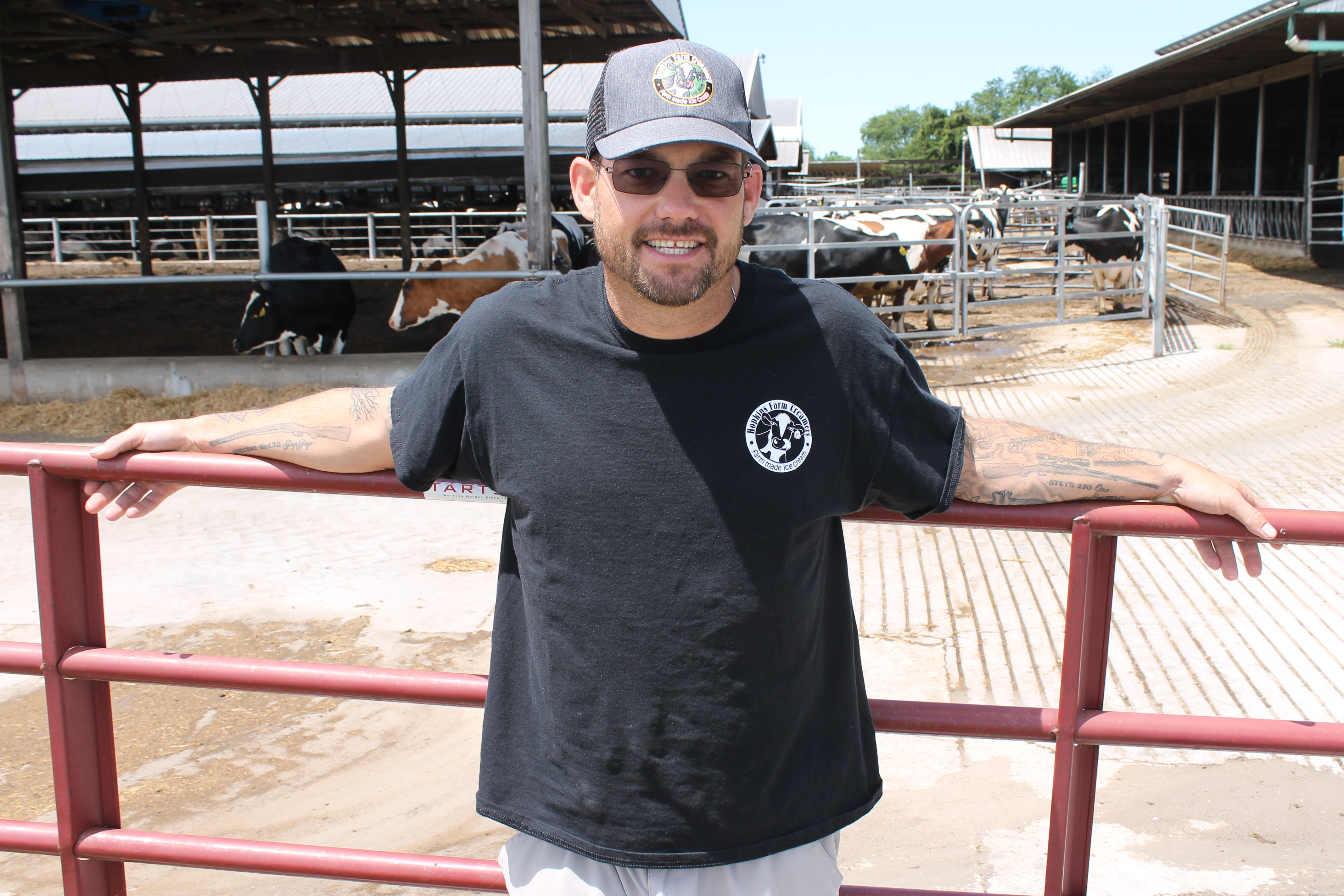 William C. "Burli" Hopkins is proud to be able to show visitors how a commercial dairy farm operates.