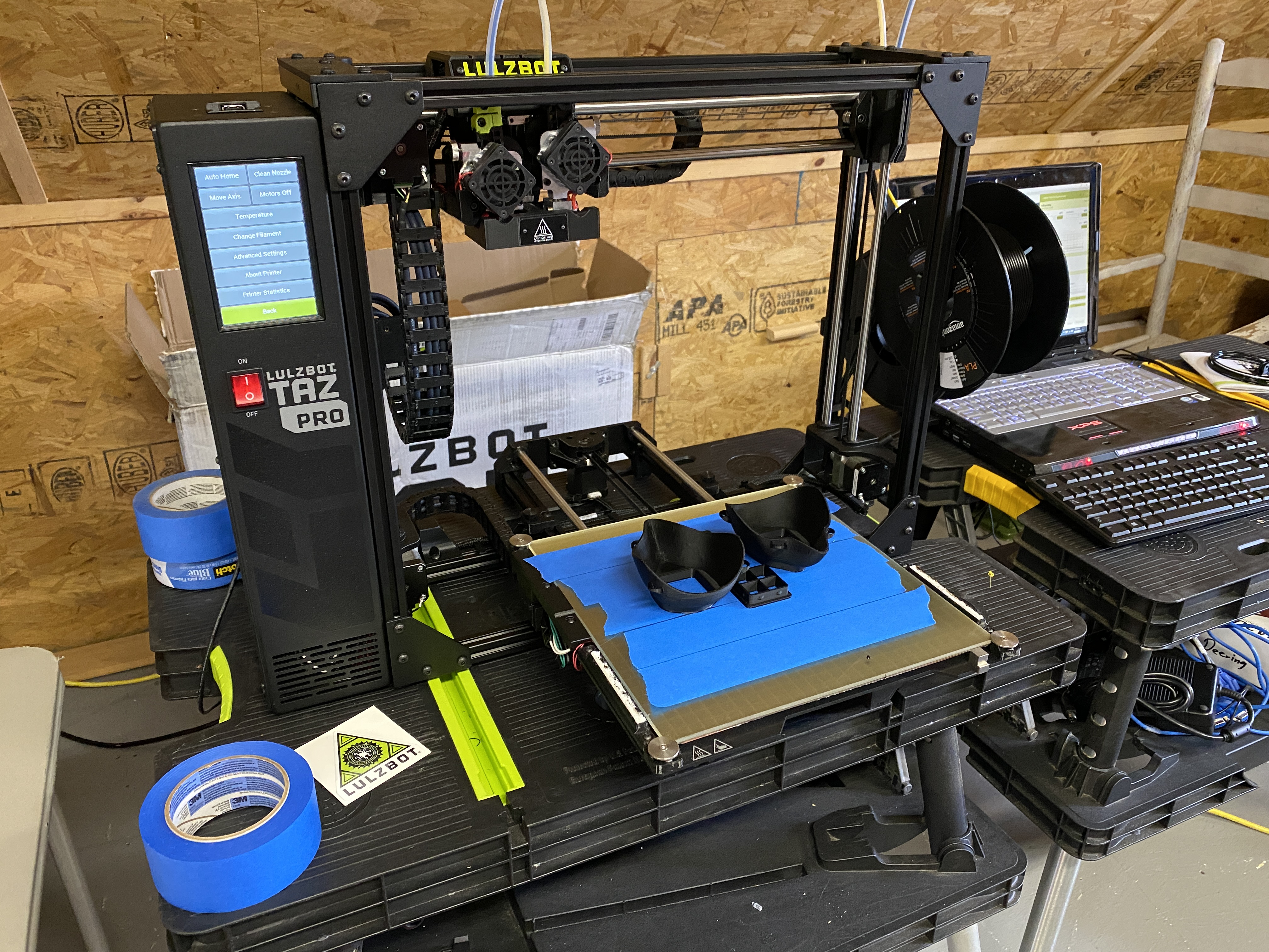 White used a 3D printer to create P.P.E. for local hospitals.