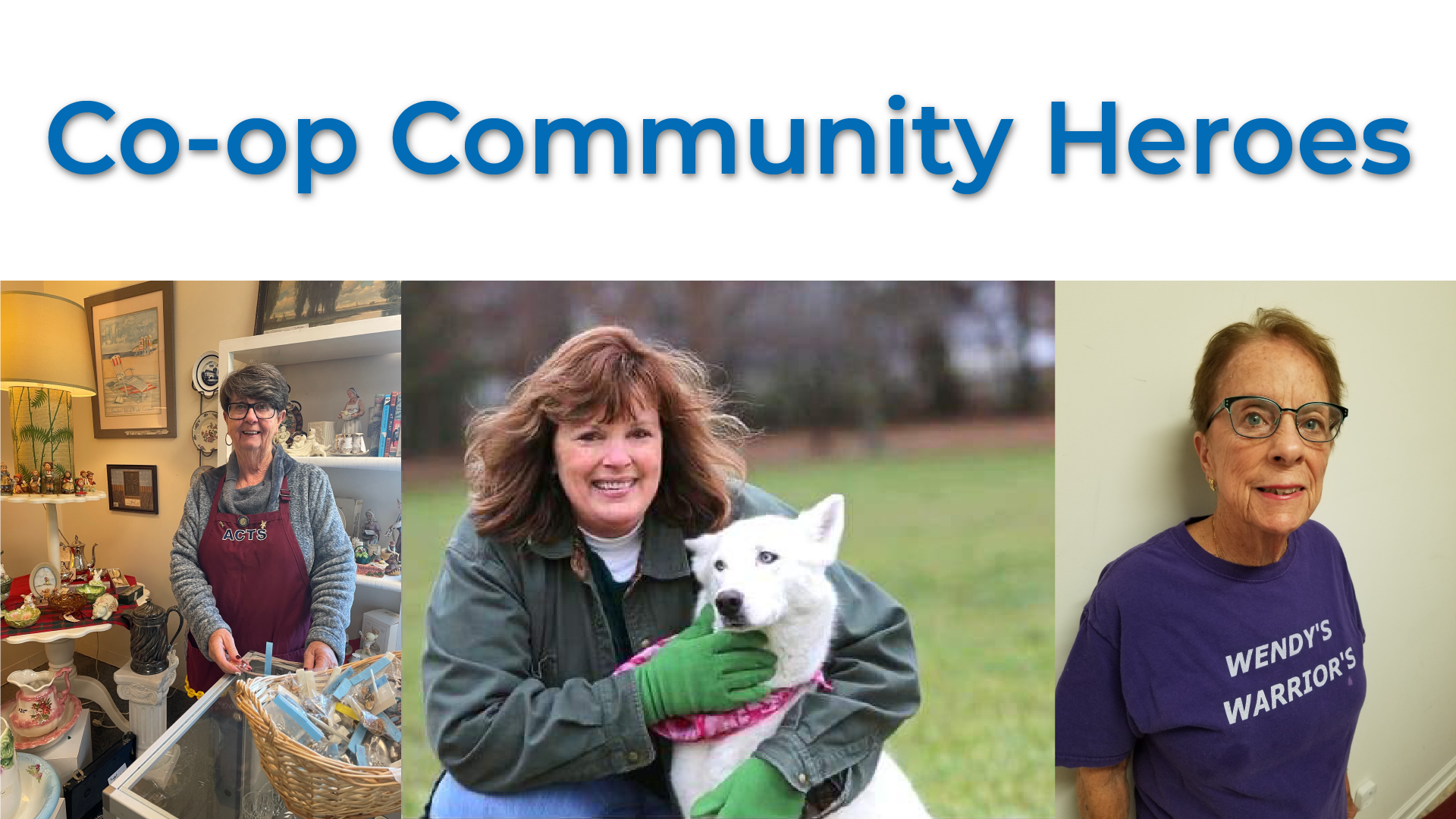 DEC's Co-op Community Heroes contest winners Karen Lesperance, Dawn Mitchell and Wendy Biggs