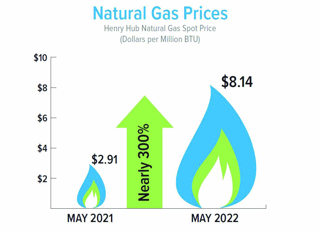 Due to the rise in cost of natural gas, DEC's Board of Directors approved rate changes for members on Thursday, August 18.
