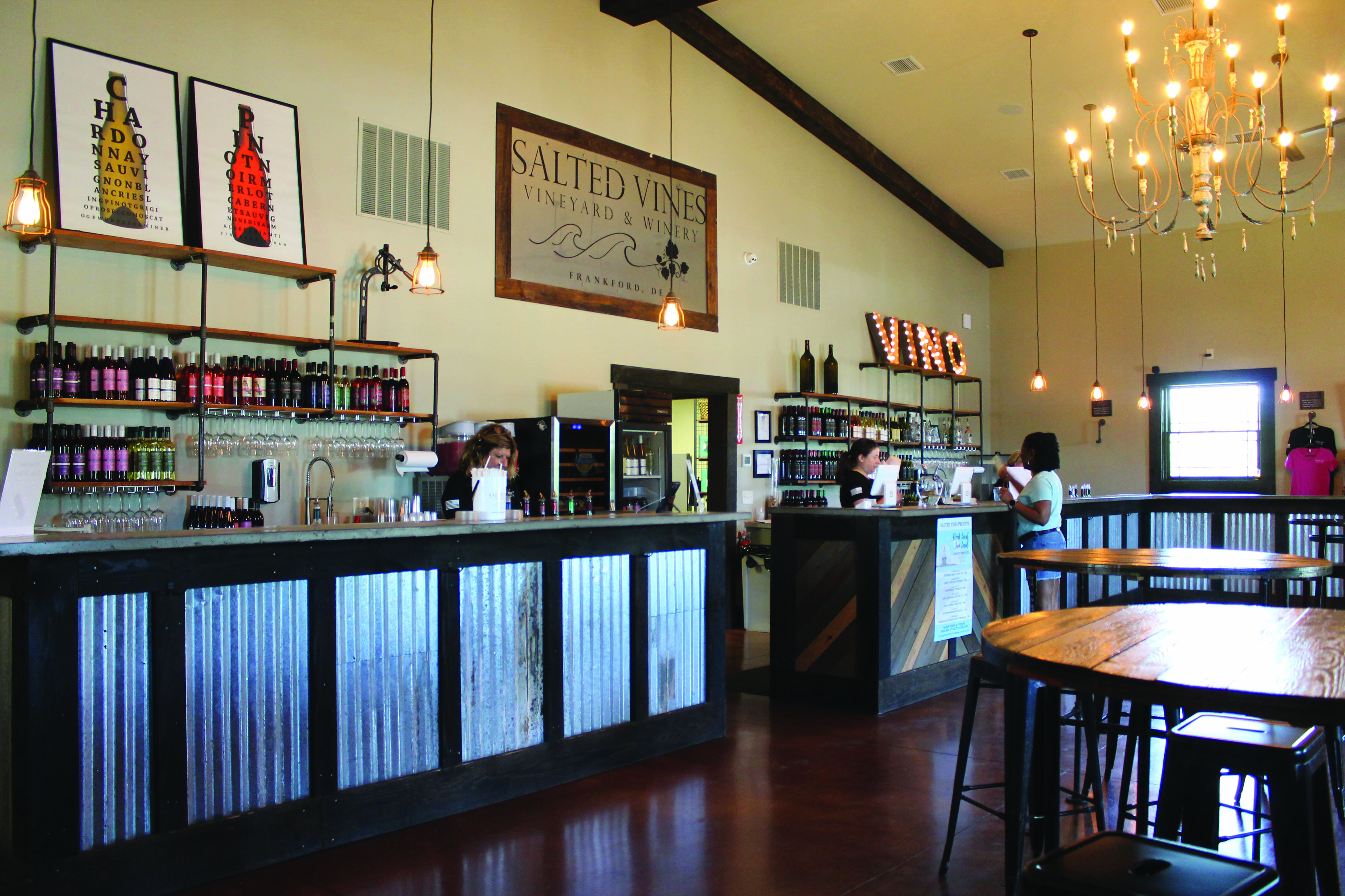 Visit Salted Vine's tasting room to sample the more than one dozen wines the winery has onsite. 