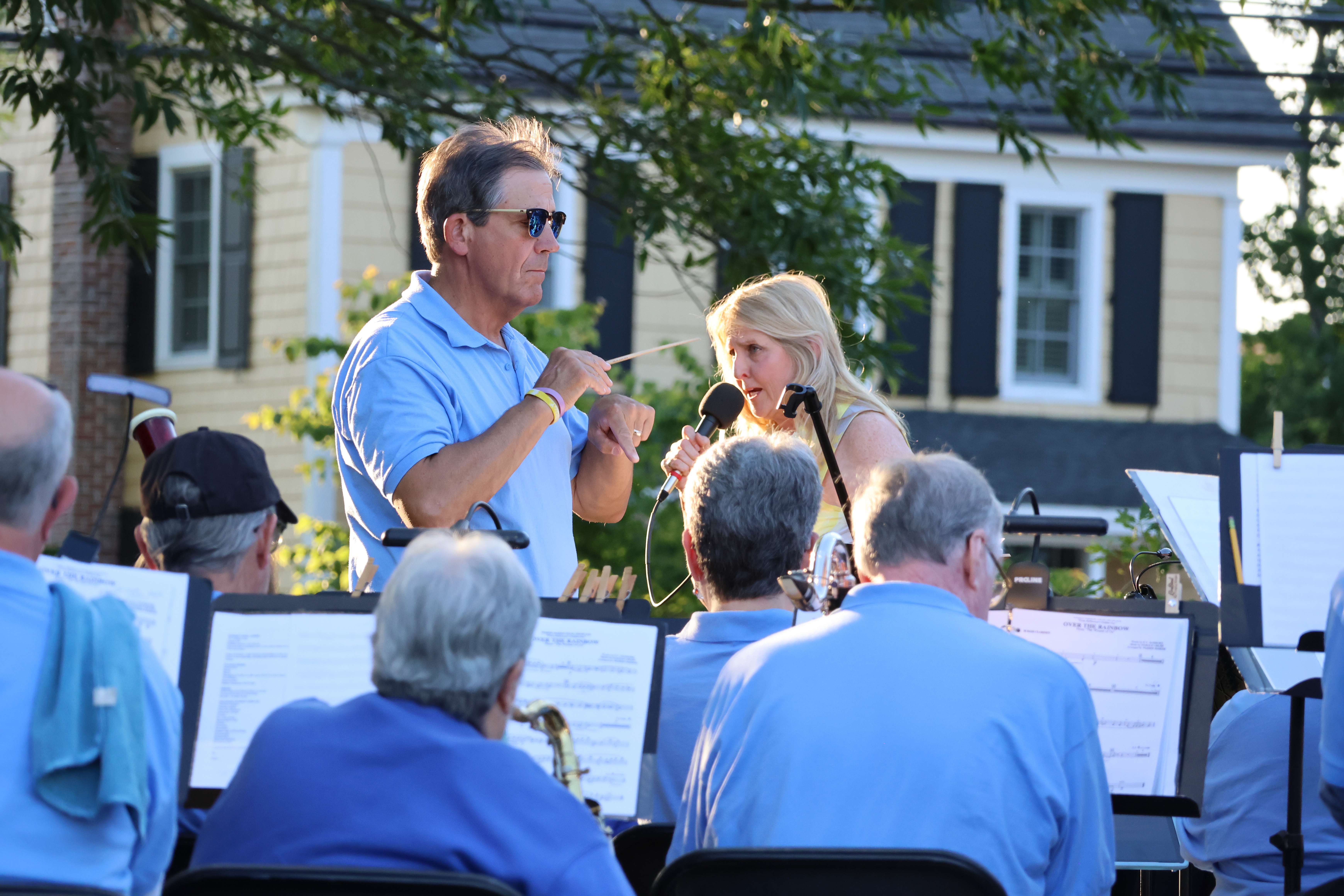 Band director Steven Kieley conducts at the final show of the band's three-part Summer Concert Series in Lewes.