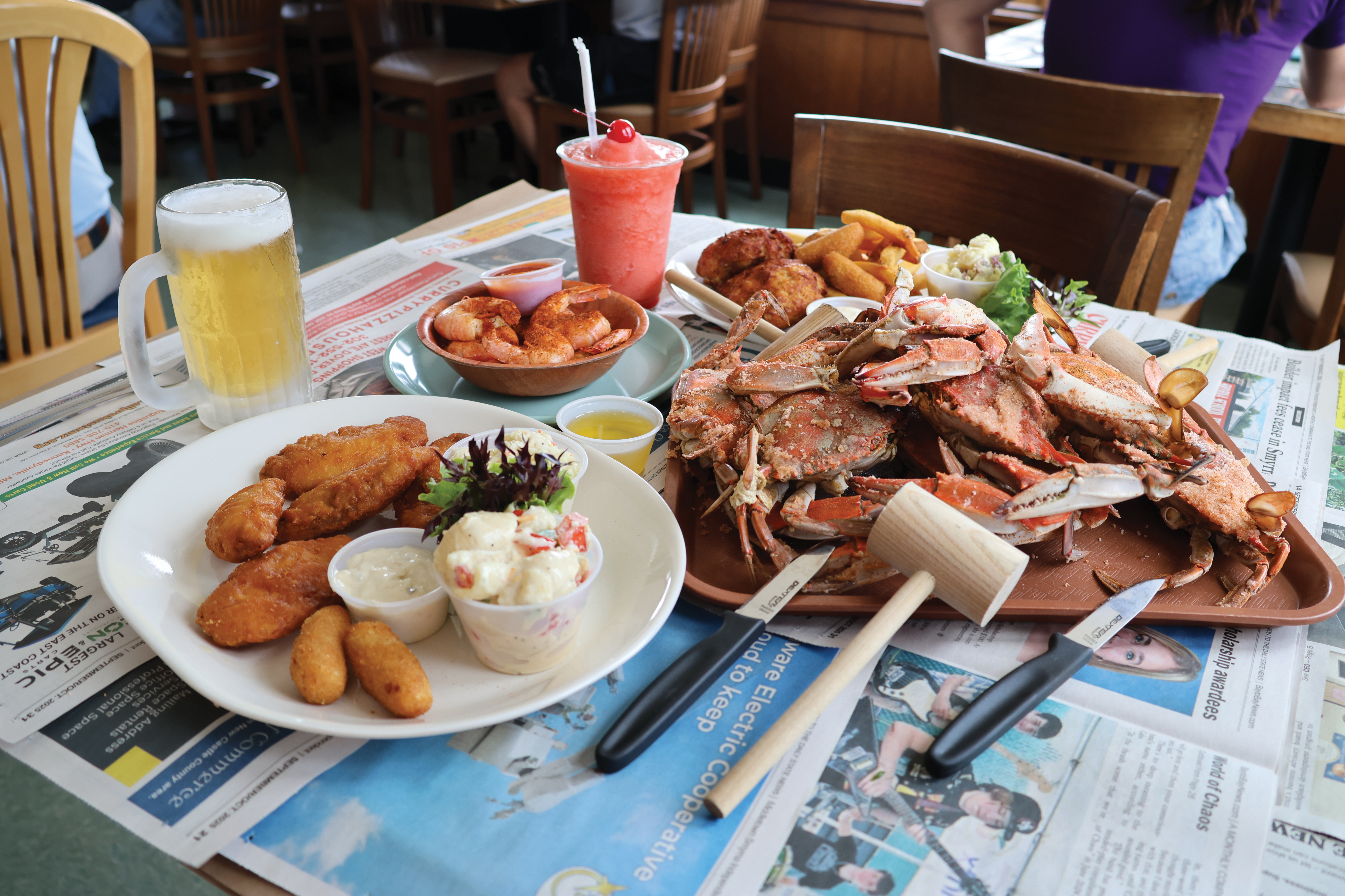 Sambo's menu — most noted for delicious blue crabs — includes a variety of surf and turf options.