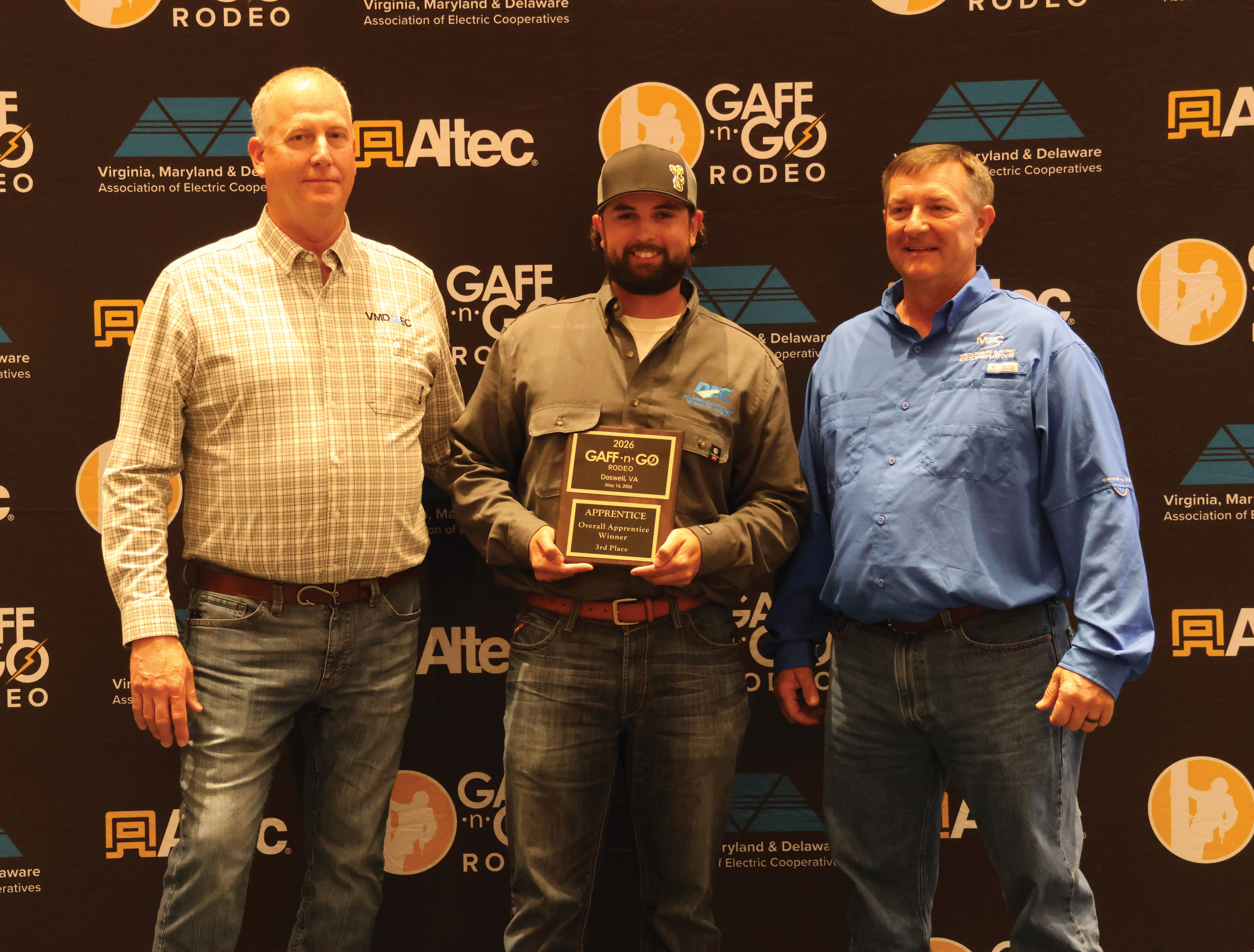 Apprentice lineworker Christian Fletcher placed third on the apprentice written test and in the Overall Apprentice category at this year's Gaff-n-Go Rodeo.