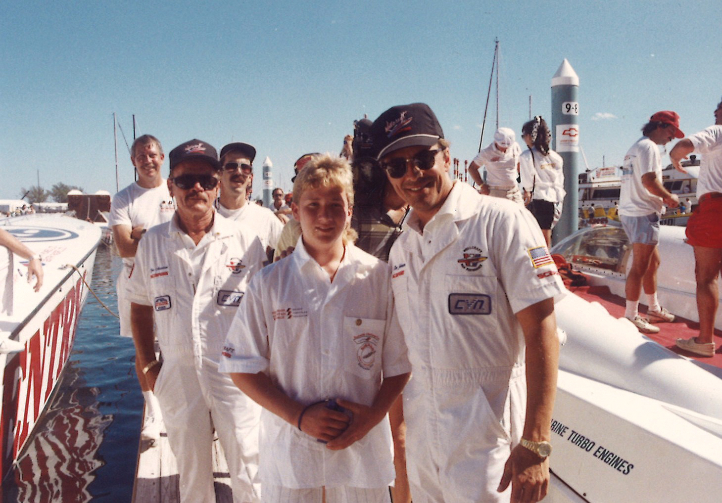 Colborn poses for a photo with Don Johnson, star of Miami Vice.