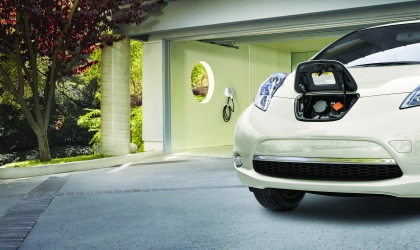 Electric Vehicle at Garage