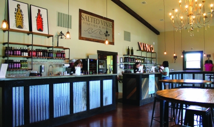 Bar showing bottles