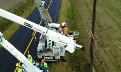 Crews in Buckets in Air