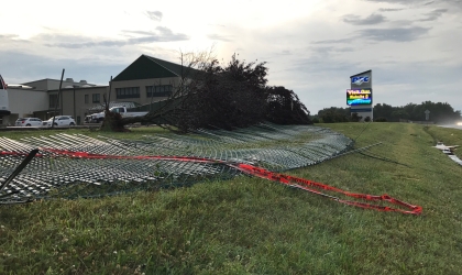 Storm Damage at Headquarters
