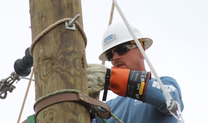Lineman at Competition