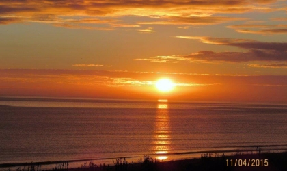 Sunset over water
