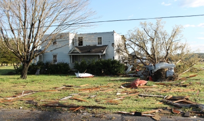 Tornado Damage that Struck Sussex Co