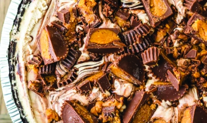 Pie with reese cup chunks