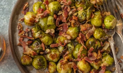 brussel sprouts in skillet