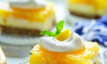 cream cheese with pineapple squares