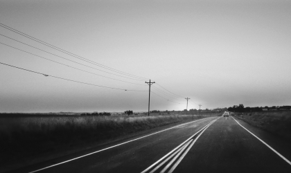 Roads with power lines