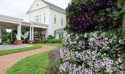 The vivid floral displays at Baywood Greens in Long Neck are a welcoming sight to visitors and residents alike.