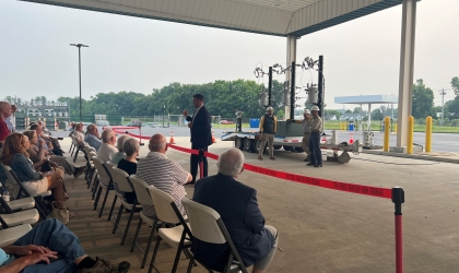 Attendees at the Co-op's June Member Committee meeting listen to remarks from CEO Rob Book.