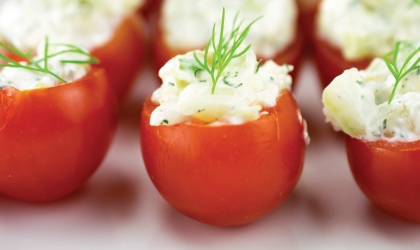 Try these delicious Stuffed Cherry Tomatoes!