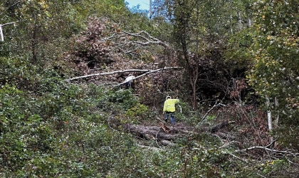 On Tuesday, October 1, nine of DEC's finest packed up their gear and began the long drive to North Carolina to help our friends at Blue Ridge Energy respond to damage caused by Hurricane Helene.