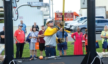 Members who attend DEC's 2025 Annual Meeting can enjoy a lineworker demonstration outside Memorial Hall.