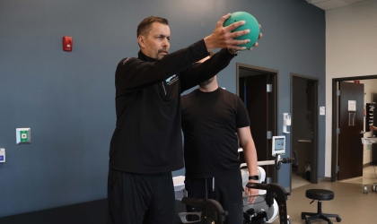 DEC President and CEO Rob Book exercises as part of his recent recovery.