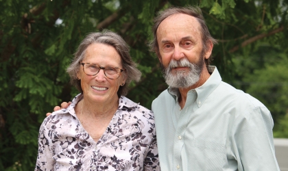 DEC members Larry and Leslie Cook – donors for the Virginia, Maryland and Delaware Association of Electric Cooperative's Education Foundation – pose for a photo together.