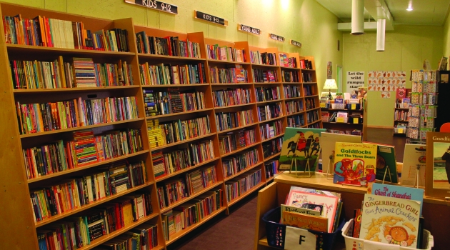 Books on shelves