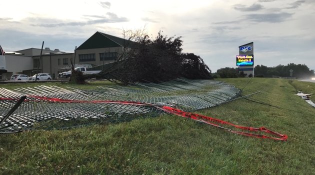 Storm Damage at Headquarters