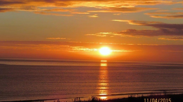 Sunset over water