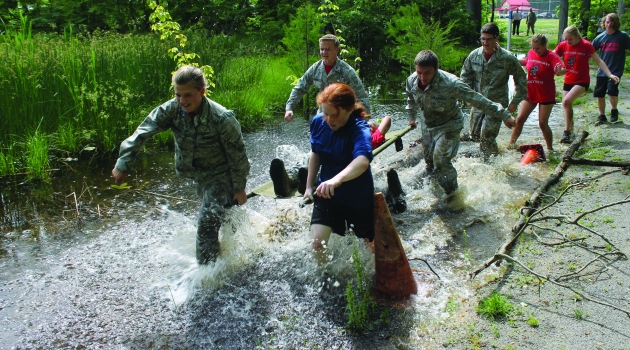 Running in water