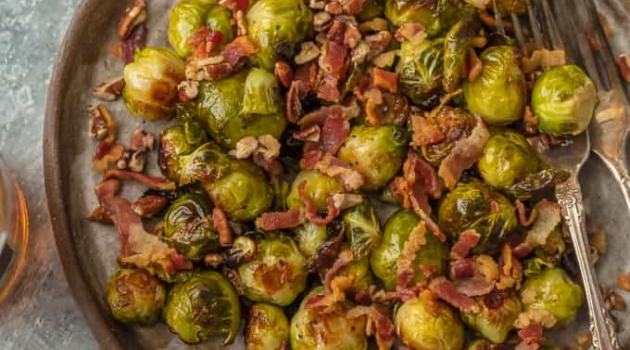 brussel sprouts in skillet
