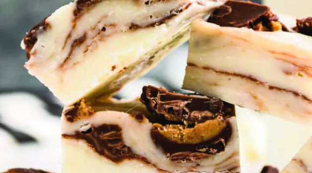 brown and white fudge