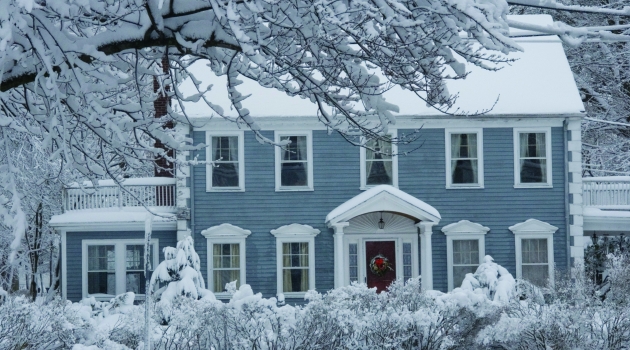 House Covered in Snow
