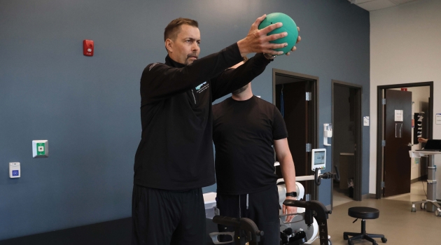 DEC President and CEO Rob Book exercises as part of his recent recovery.
