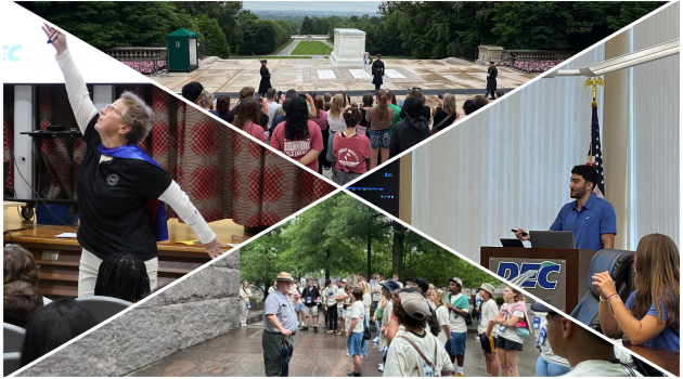 Photo depicts a collage of the educational opportunities DEC offers to the next generation of Co-op members, including safe energy programs for children, Youth Tour and the Co-op's Summer Internship program.